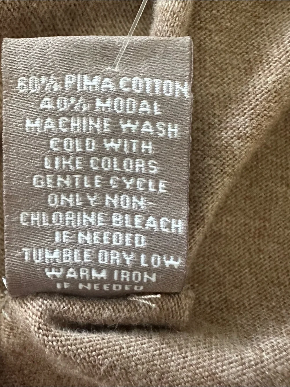 J. Jill Neutral Taupe Lightweight Knit Scarf Cotton Blend 20x86 inches long